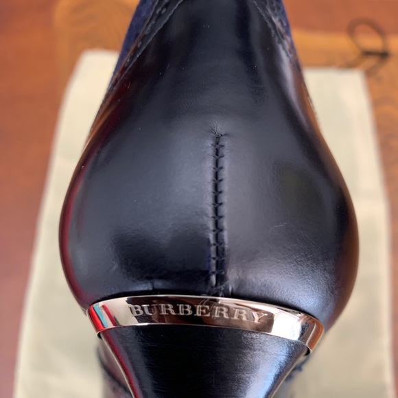 Burberry English Brunswick 110 Peep Toe Ankle Boot - Picture 5 of 16